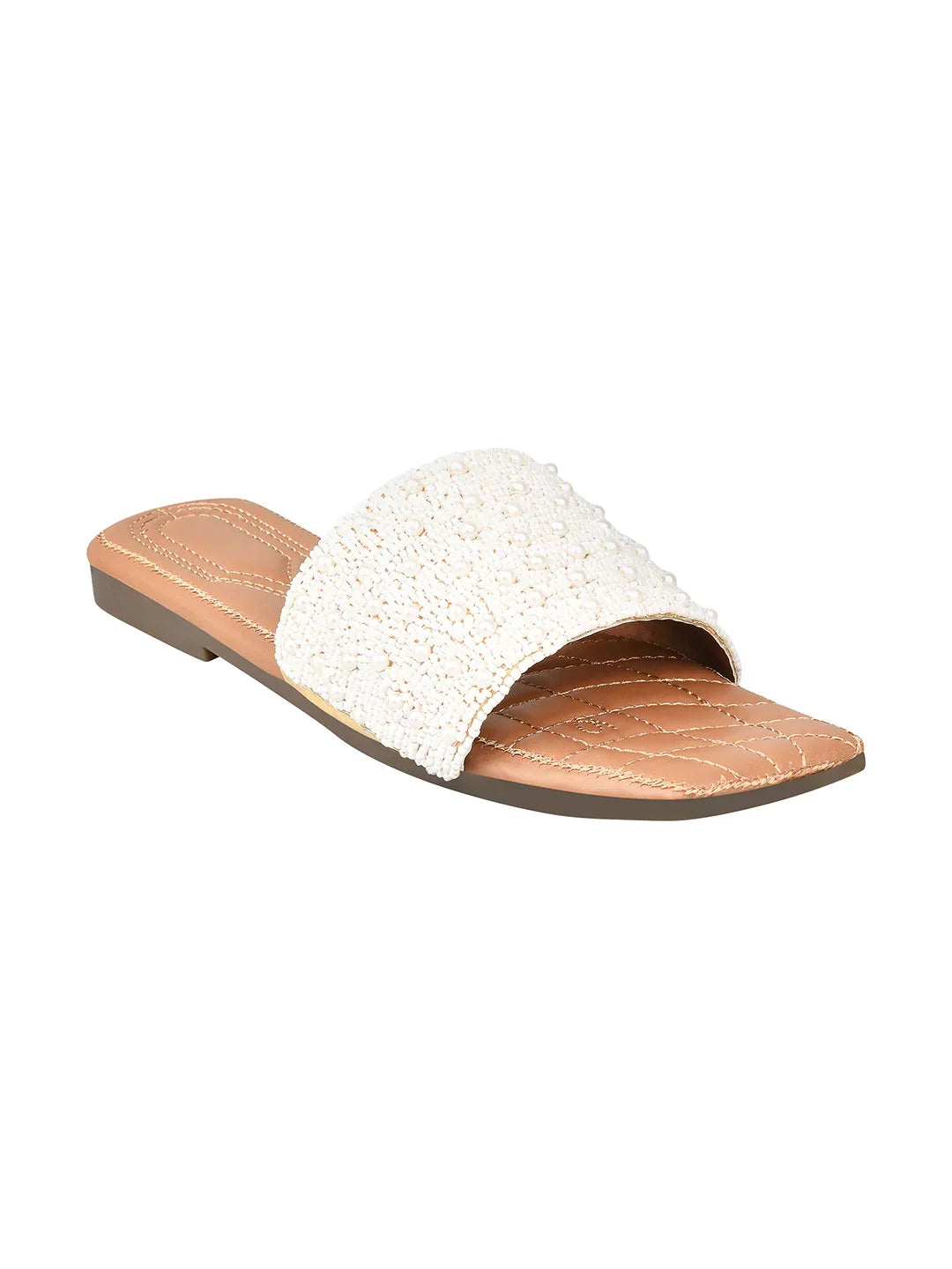 Elegant Beaded Slip-On Flats