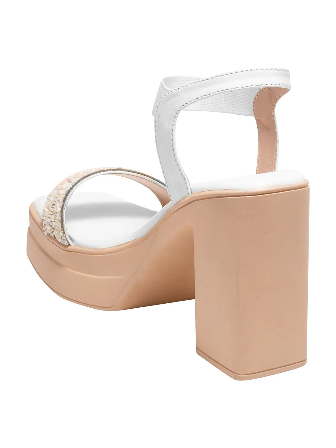 Crystal Edge Ankle Strap Heels