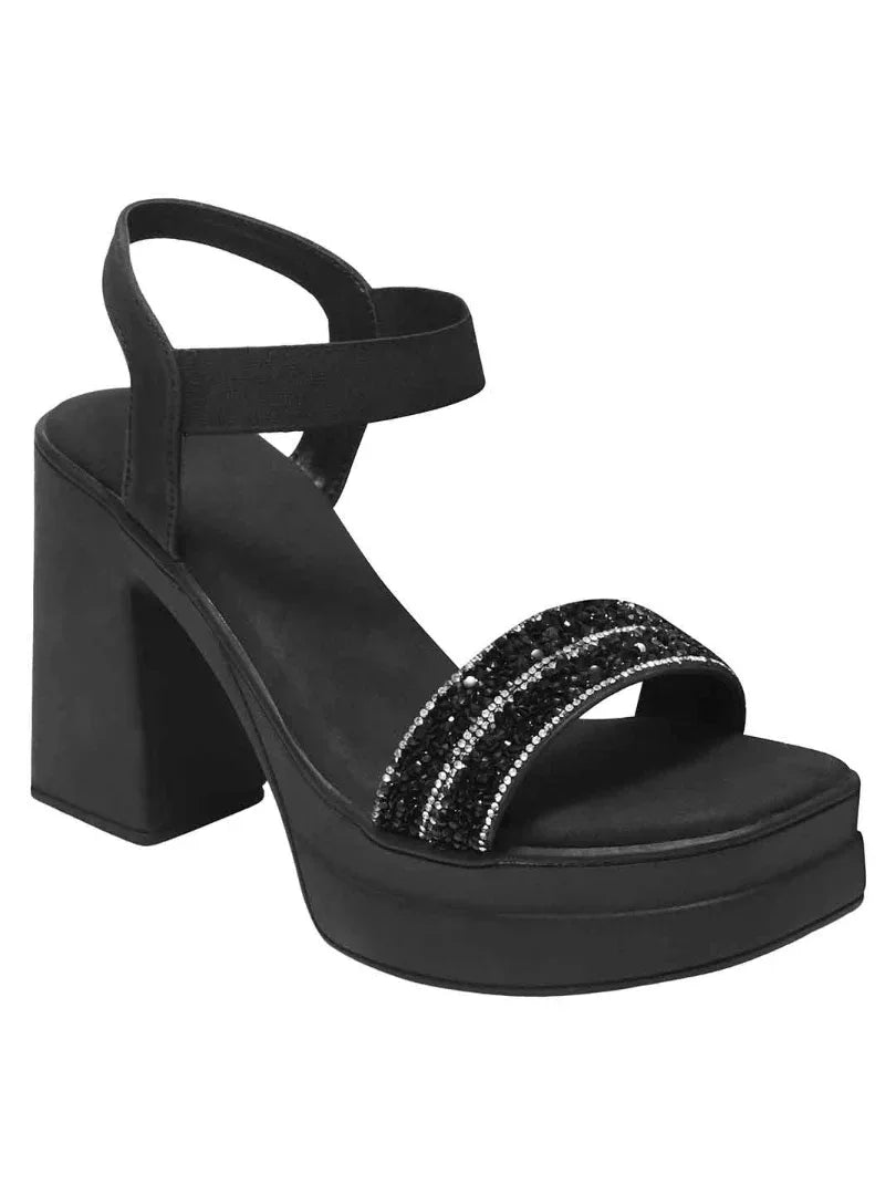 Crystal Edge Ankle Strap Heels