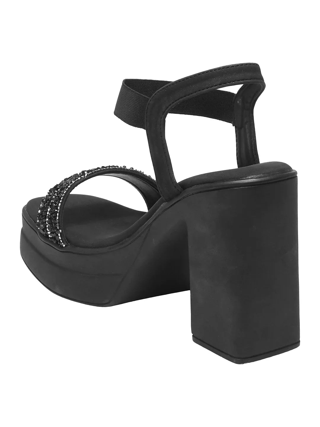 Crystal Edge Ankle Strap Heels