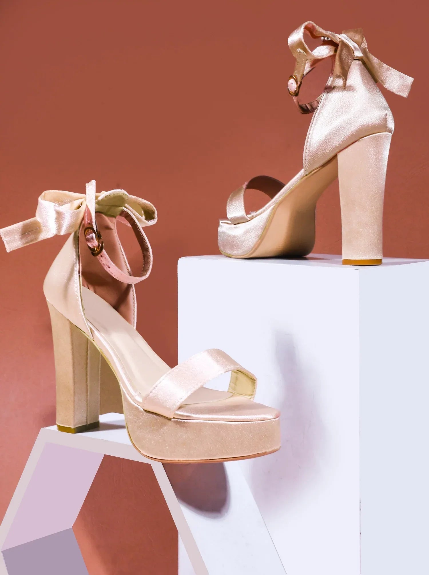 Velvet Edge Ankle-Strap Heels