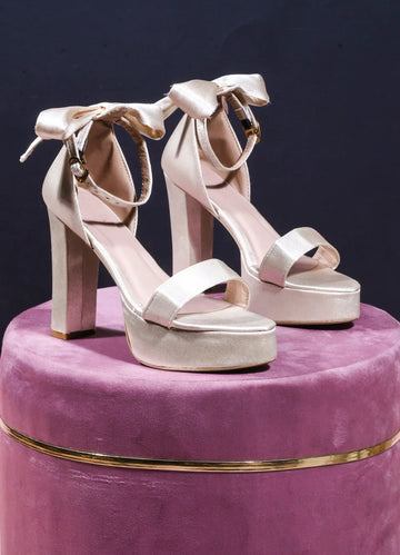 Velvet Edge Ankle-Strap Heels