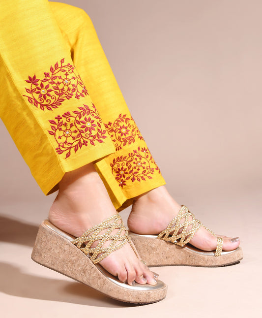 Braided Comfort Cork Wedges