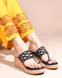 Braided Comfort Cork Wedges