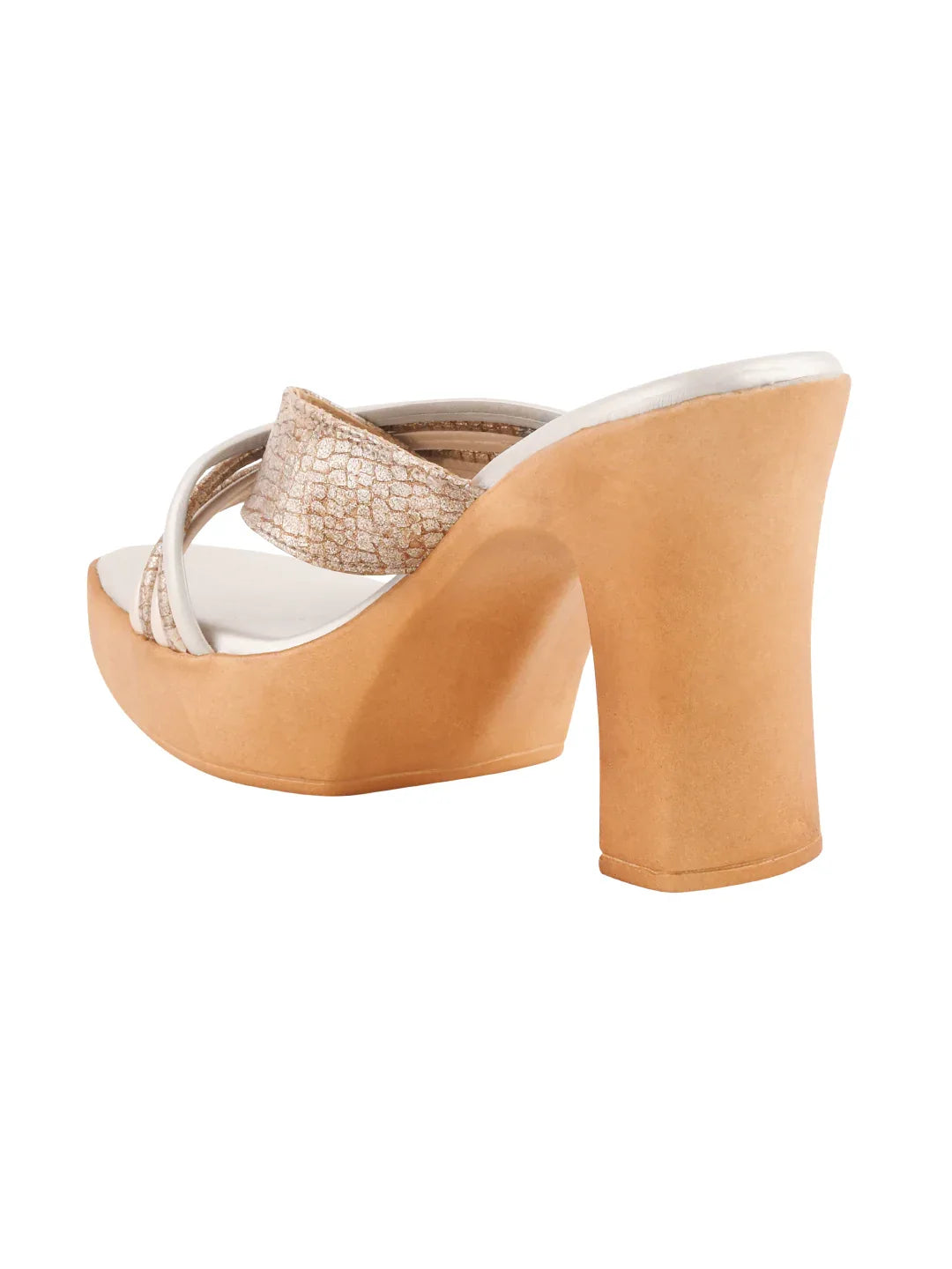 Textured Strap Statement Heels