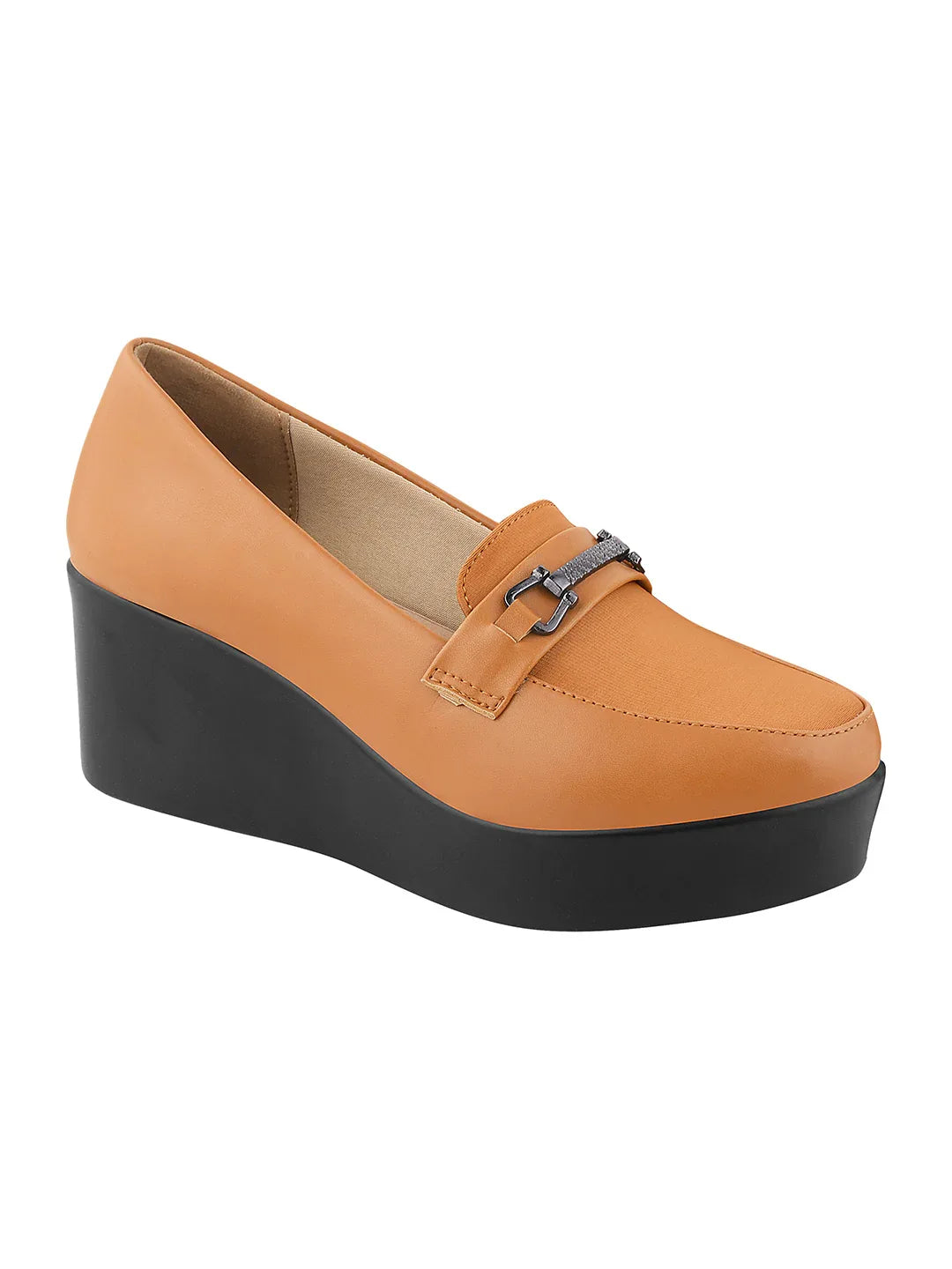 Smart Casual Low Platform Wedge Loafers