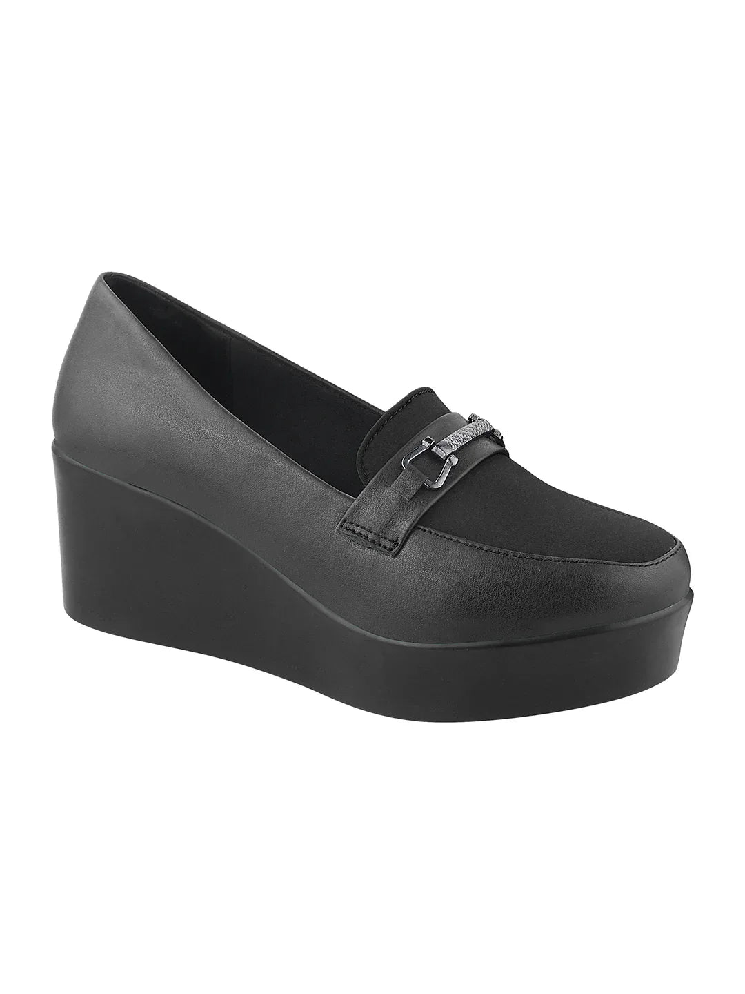 Smart Casual Low Platform Wedge Loafers