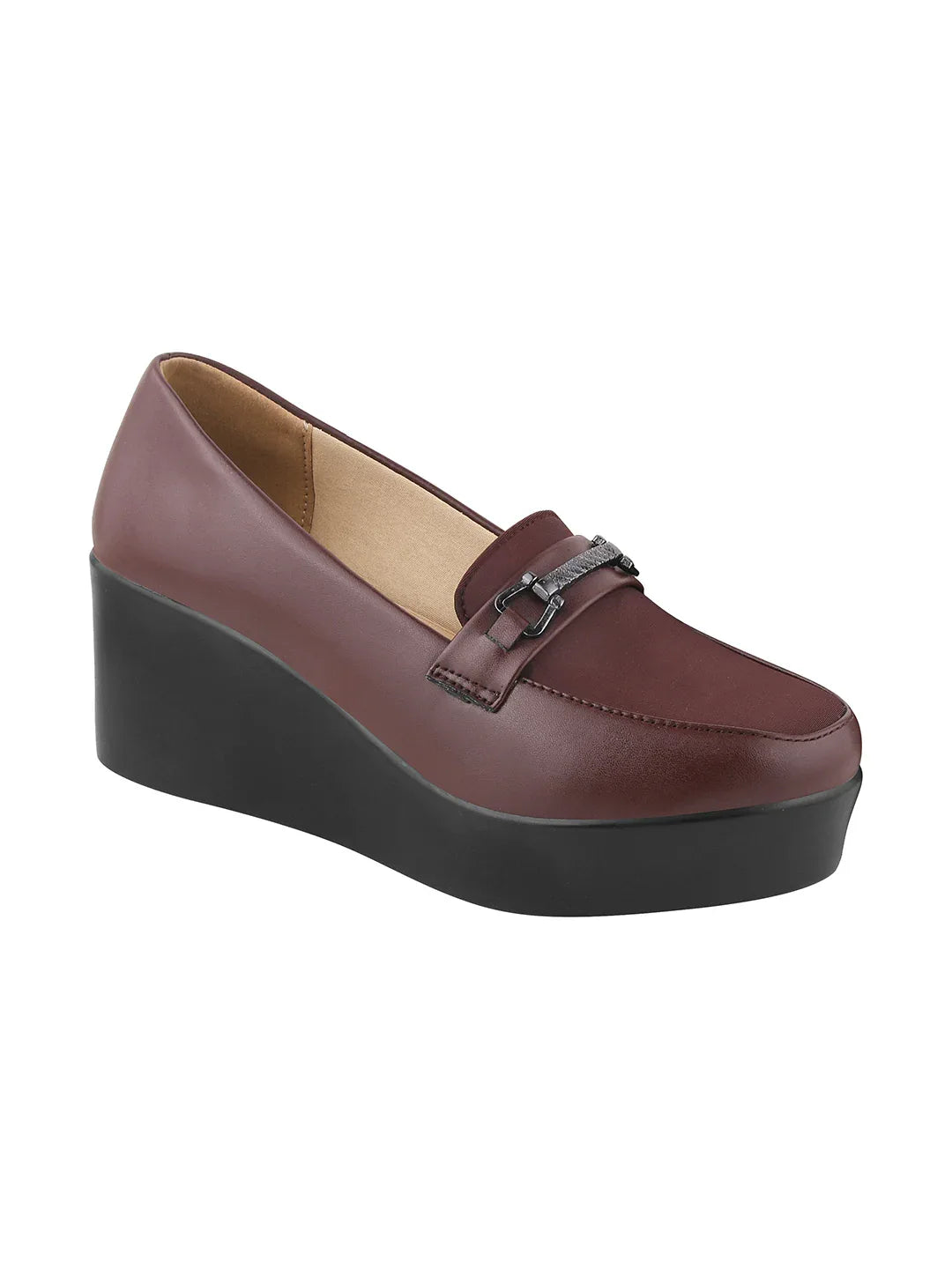 Smart Casual Low Platform Wedge Loafers