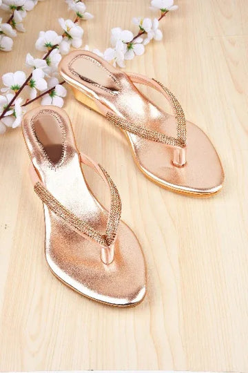 Elegant Embellished Wedge Sandals