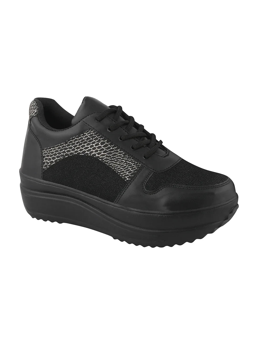 TRYME Bold Casual Mesh Lace Up Sneakers For Women's