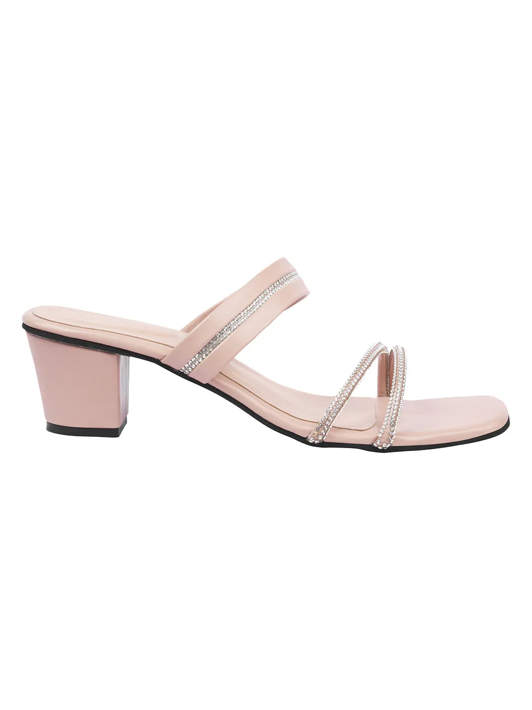Elegant Shimmer Strap Heels