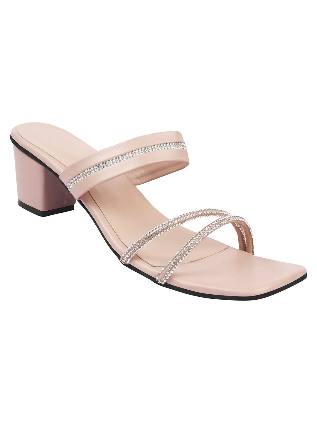 Elegant Shimmer Strap Heels