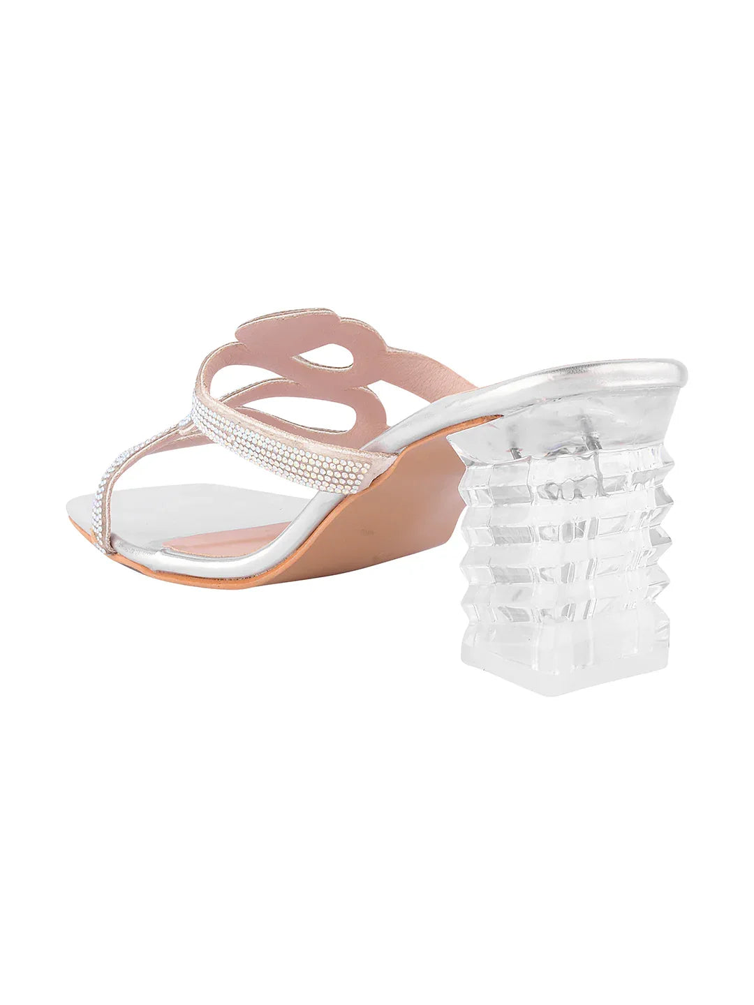 Crystal Strap Block Heel Sandals