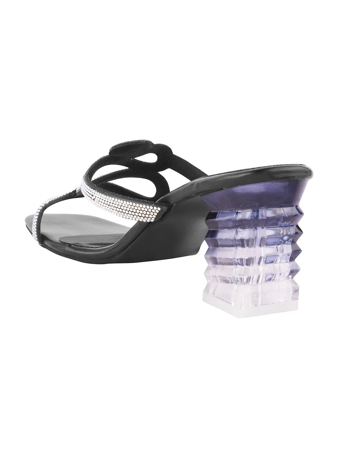 Crystal Strap Block Heel Sandals