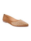 TRYME Round cut Pearl Stone Embellished Ethnic Juttis