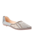 TRYME Ethnic Women's Stone Pearl Embellished Juttis