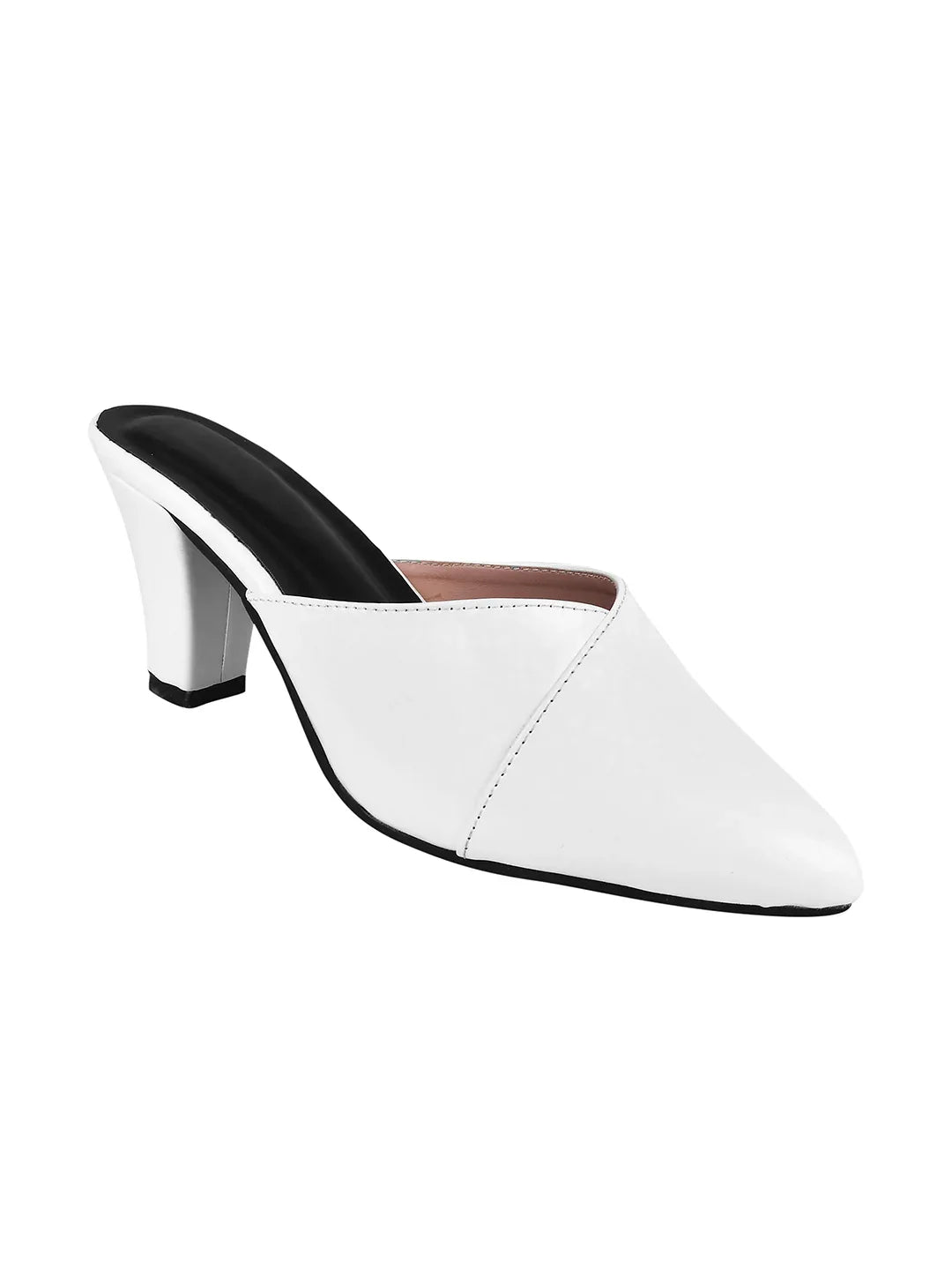 Classic Pointed-Toe Block Heel Mules