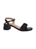 Chic Ruched Block Heel Sandals