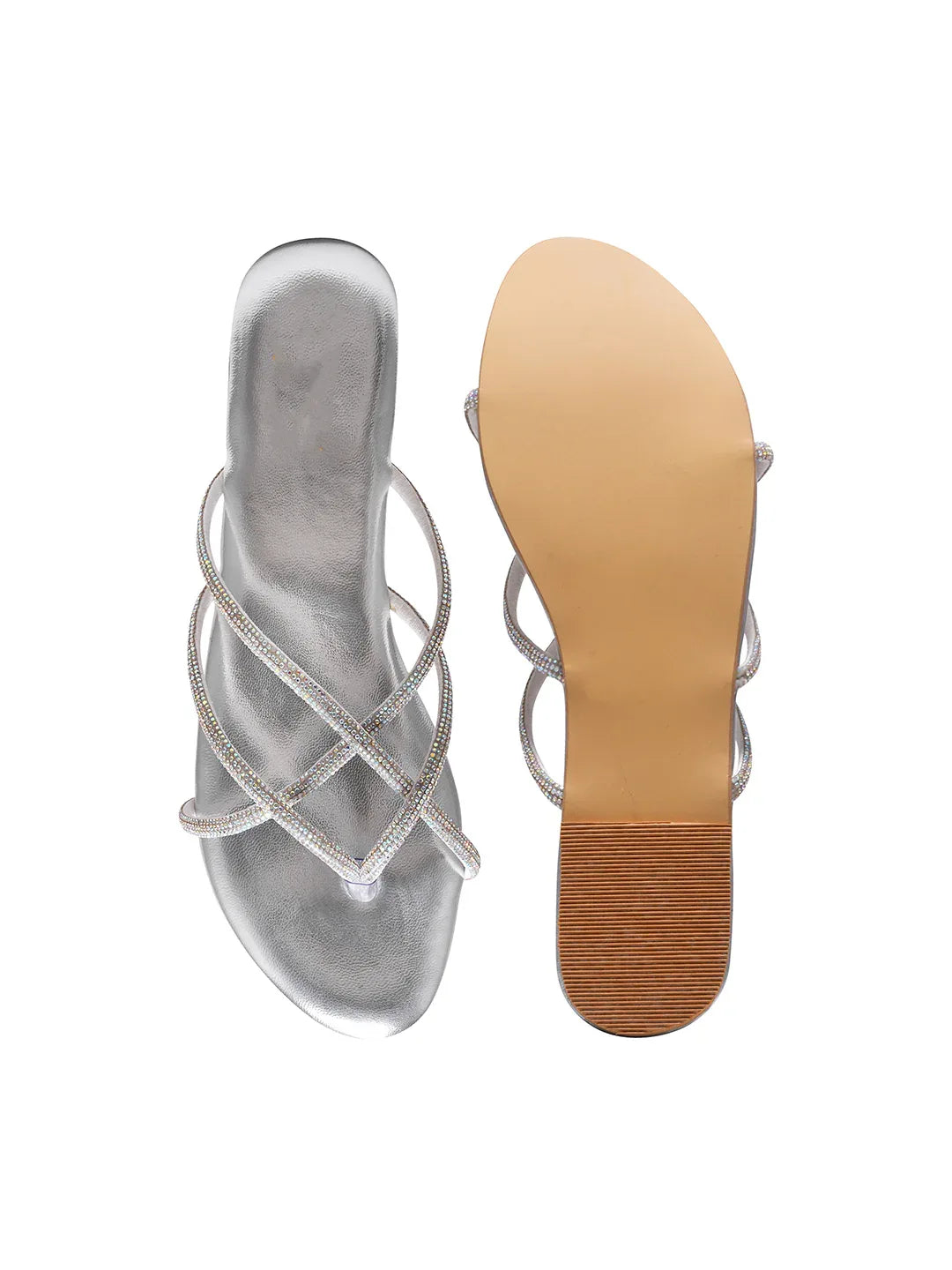 TRYME Cozy Steps Slip on Light Weight Party Flats Sandal For Women & Girls