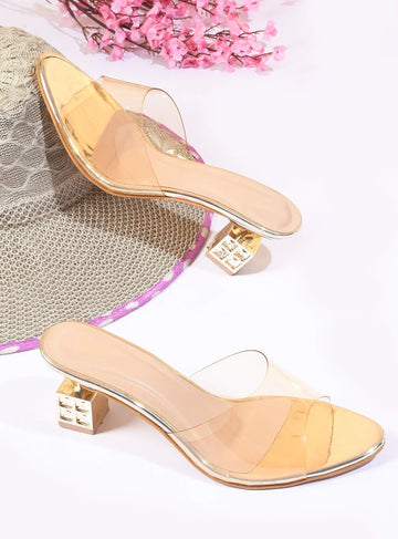Luxe Studded Block Heel Mules