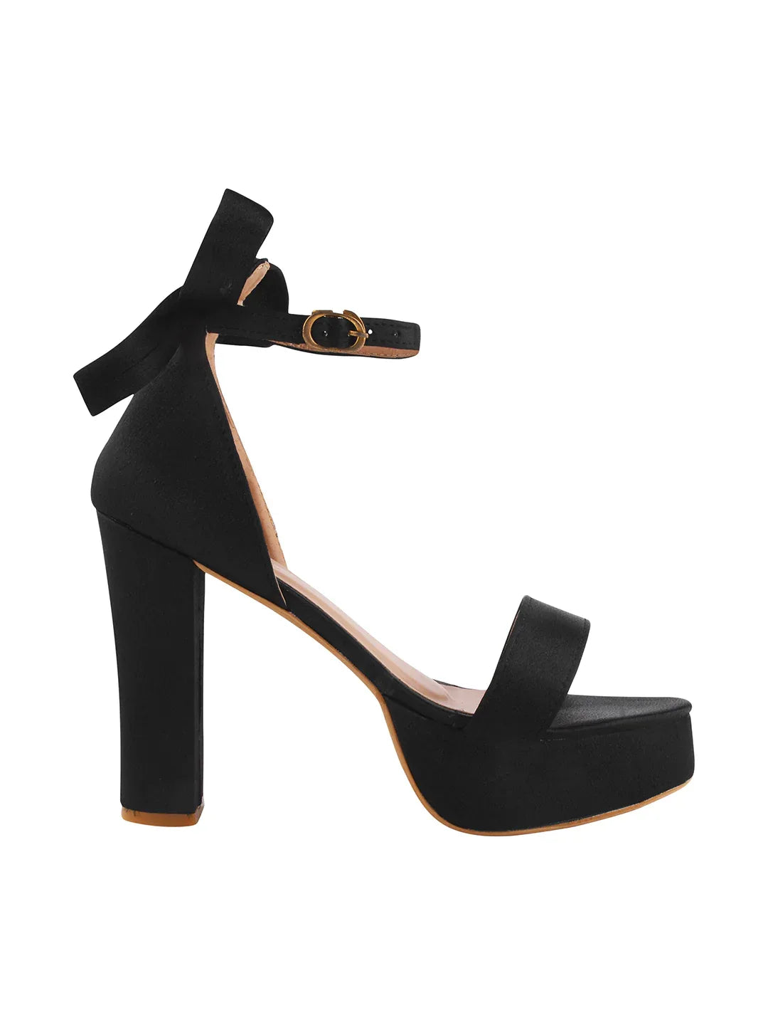 Velvet Edge Ankle-Strap Heels
