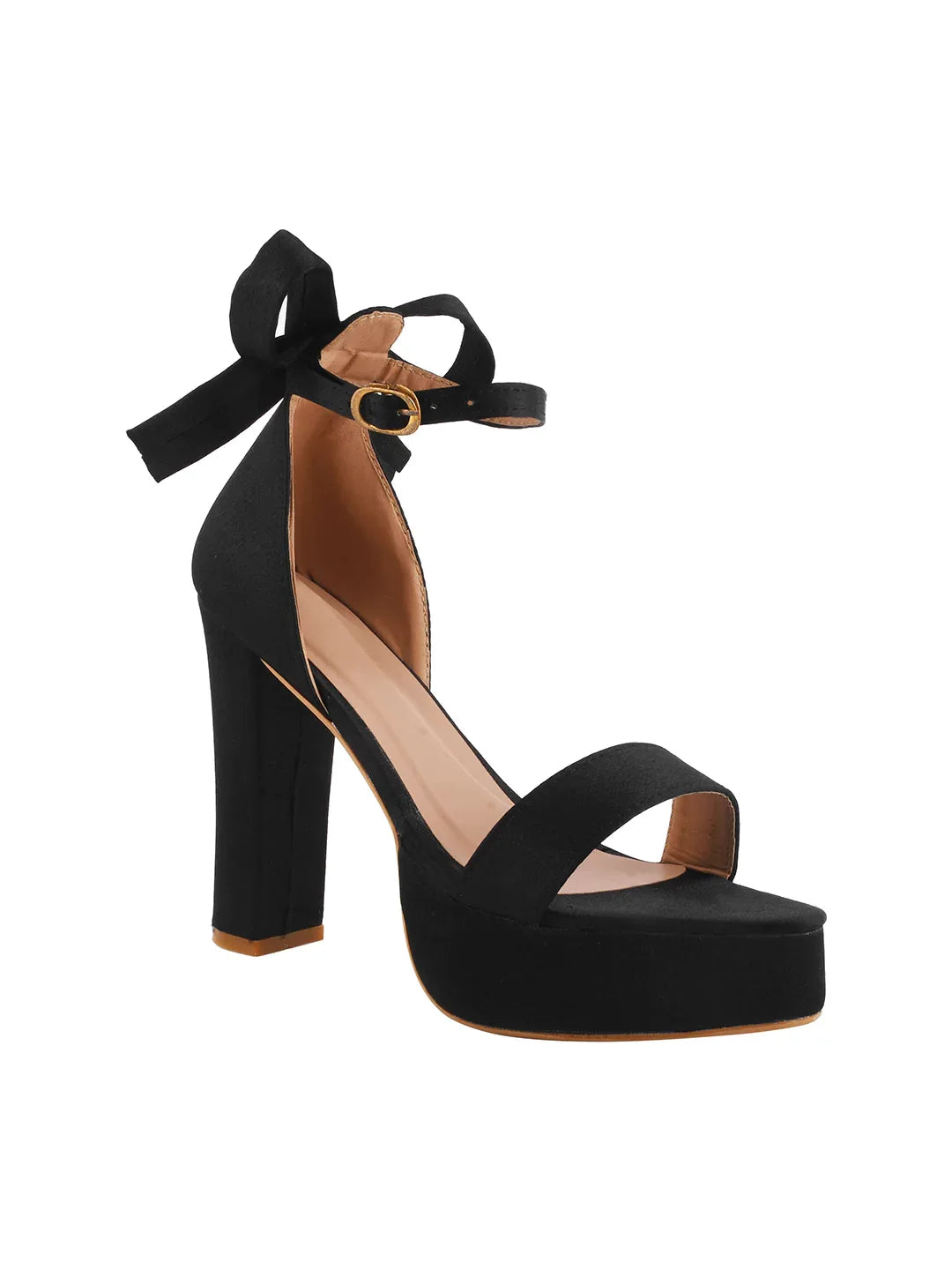Velvet Edge Ankle-Strap Heels
