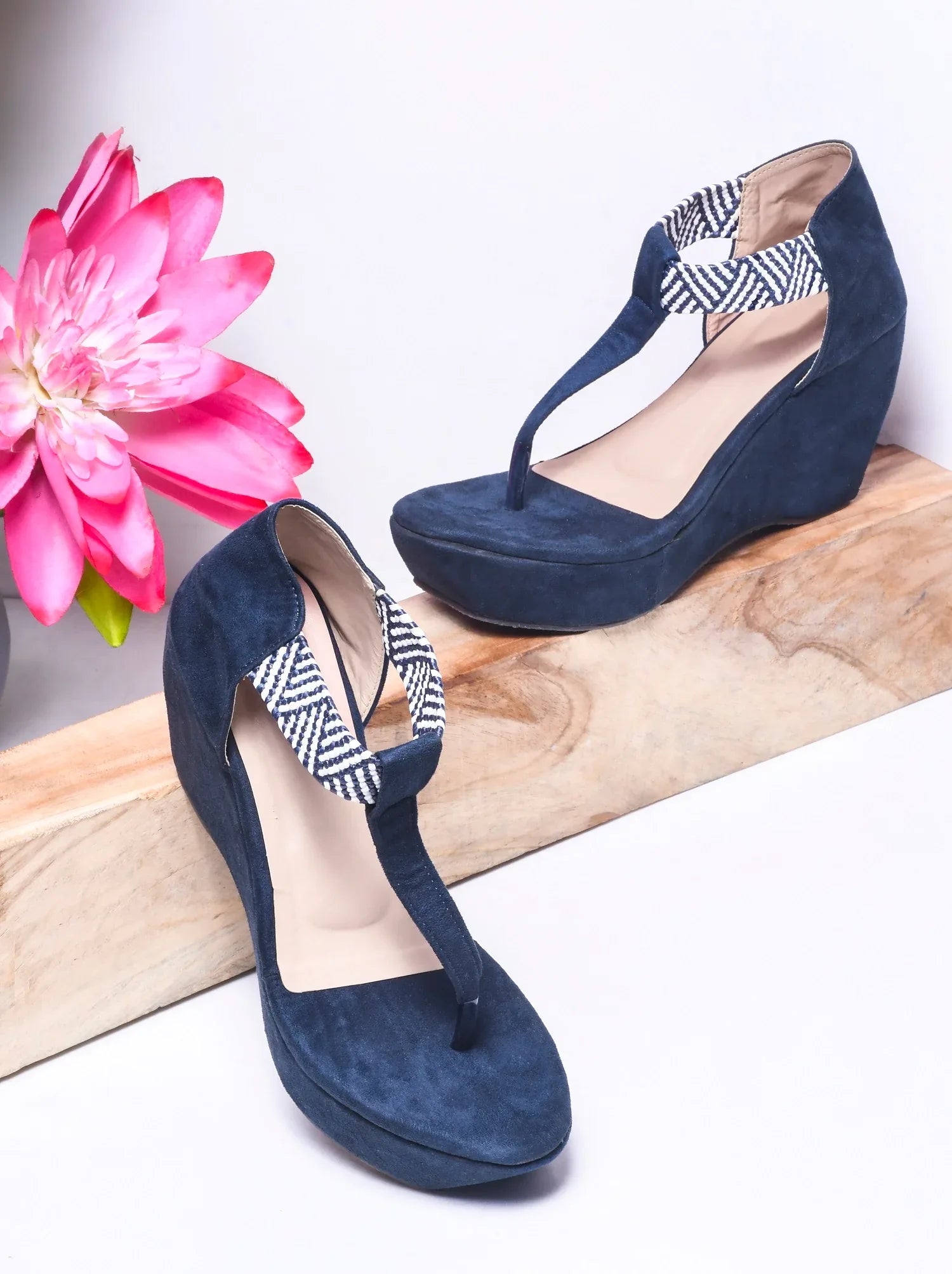 T-Strap Comfort Wedge Sandals