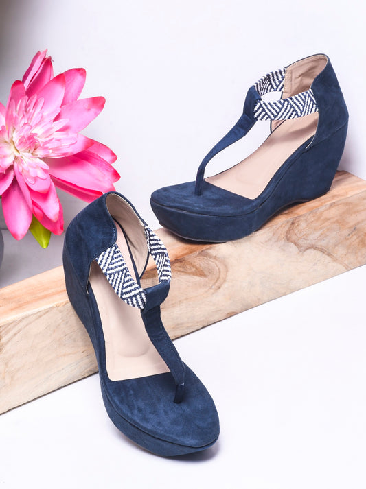 T-Strap Comfort Wedge Sandals