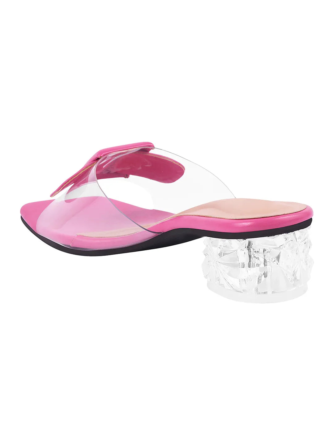 Transparent Bow Detail Heels