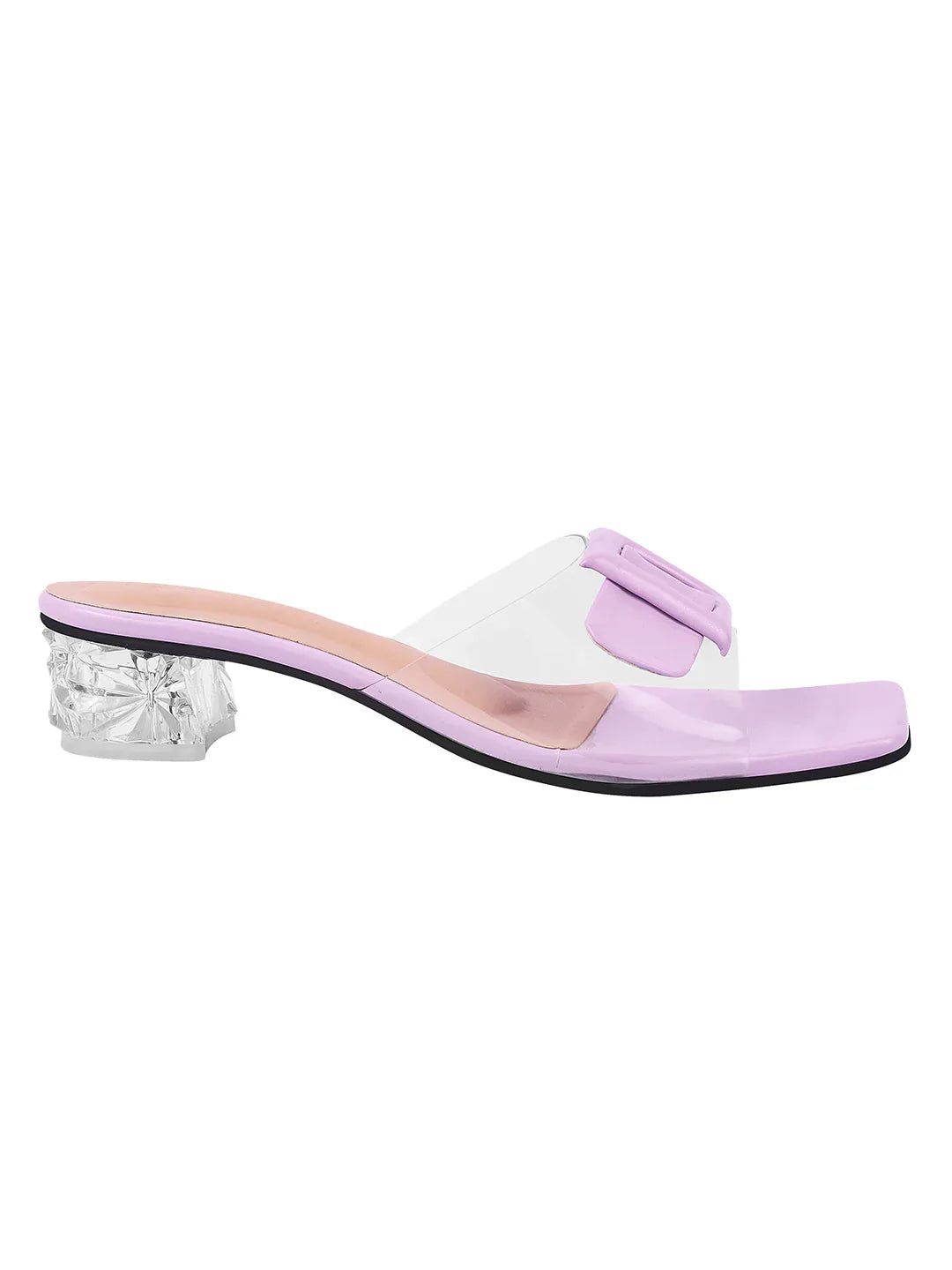 Transparent Bow Detail Heels