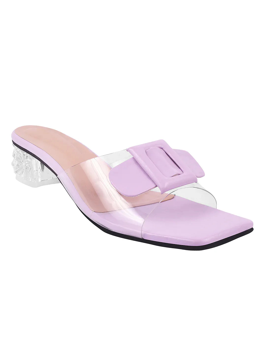 Transparent Bow Detail Heels