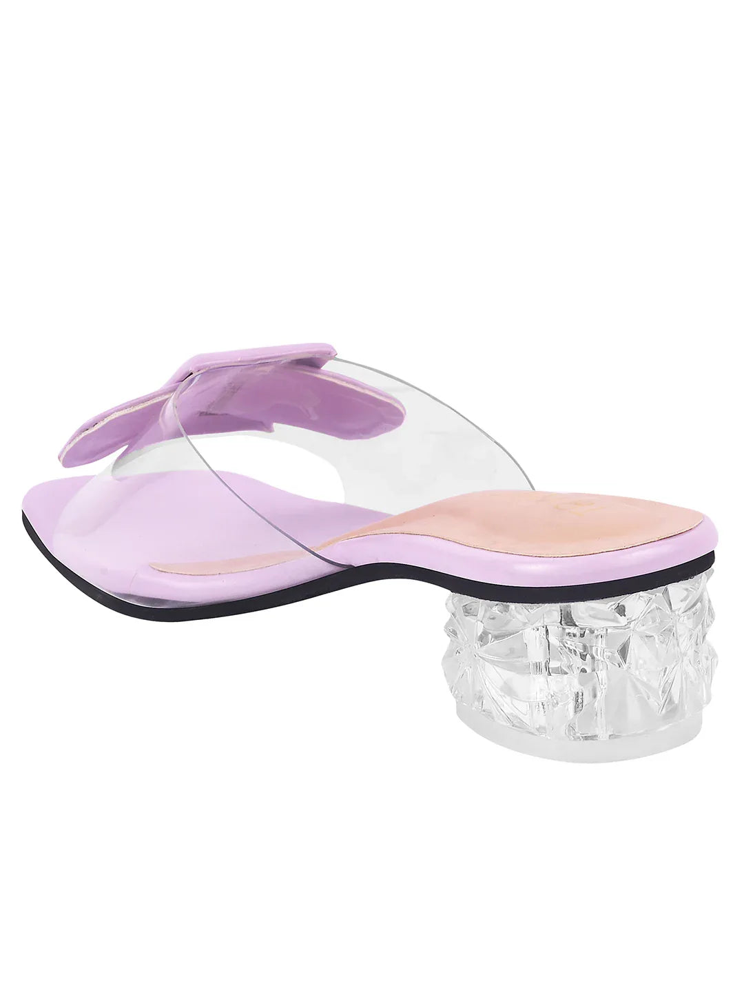 Transparent Bow Detail Heels