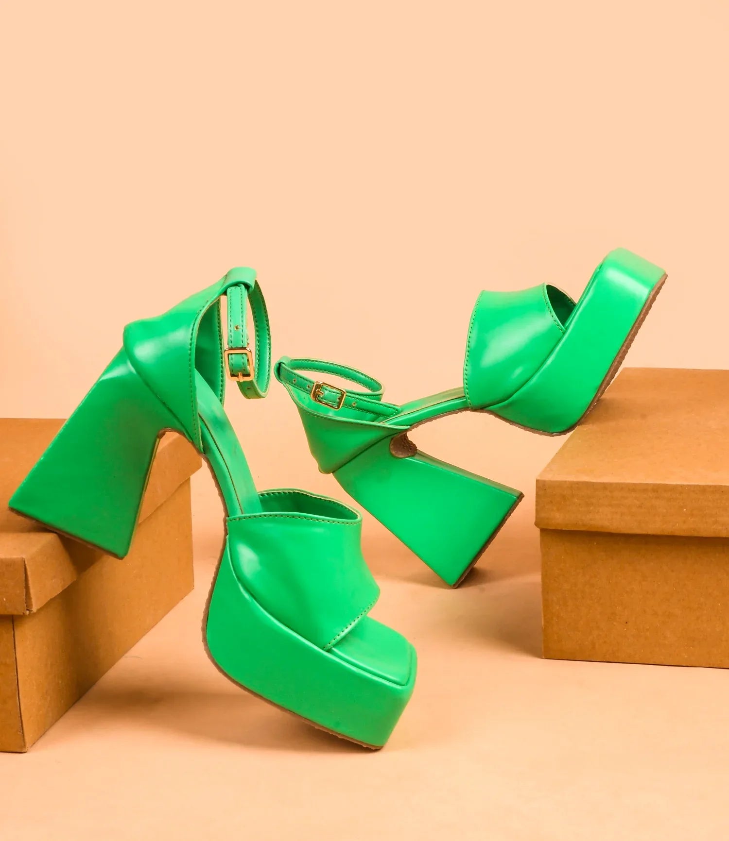 Evening Glam Cross Strap Heels