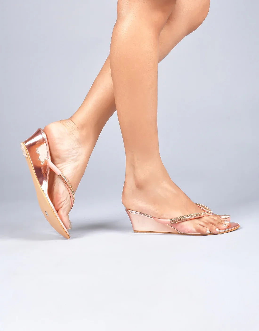 Elegant Embellished Wedge Sandals