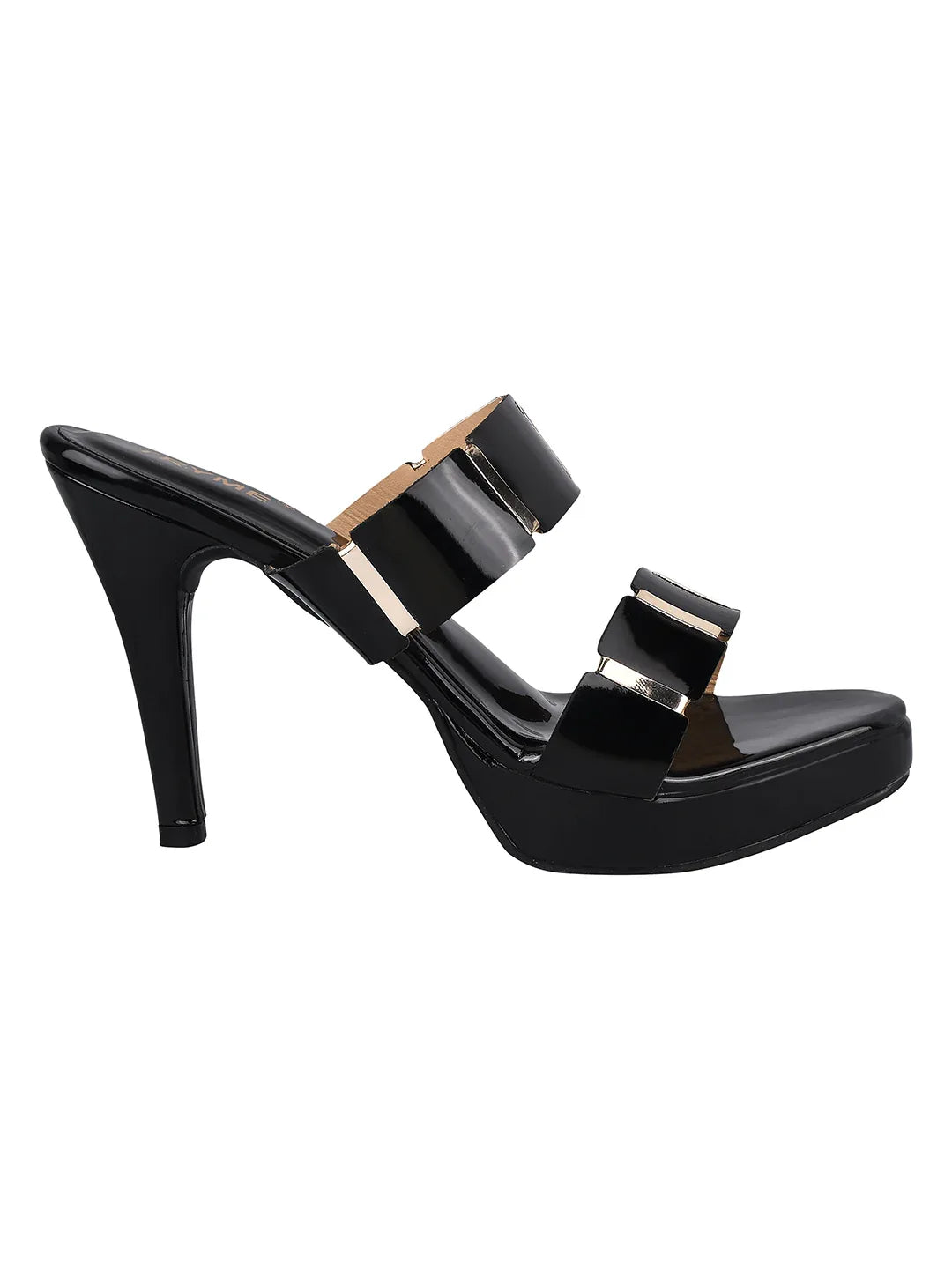 Luxe Patent Finish Heeled Sandals