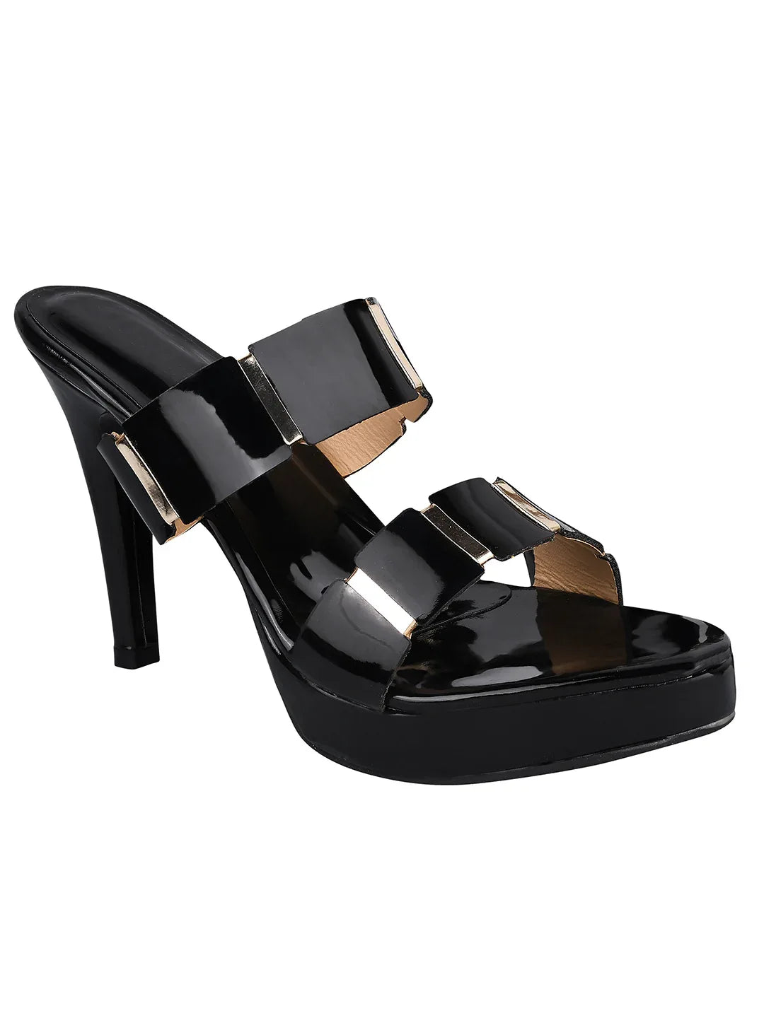 Luxe Patent Finish Heeled Sandals