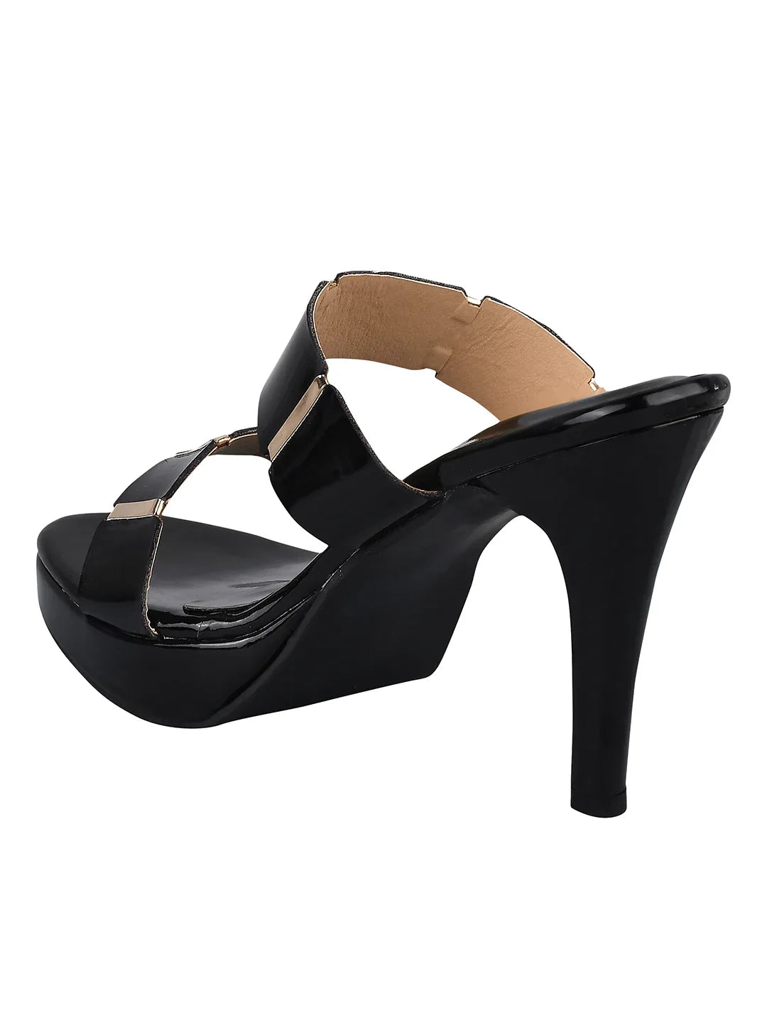 Luxe Patent Finish Heeled Sandals