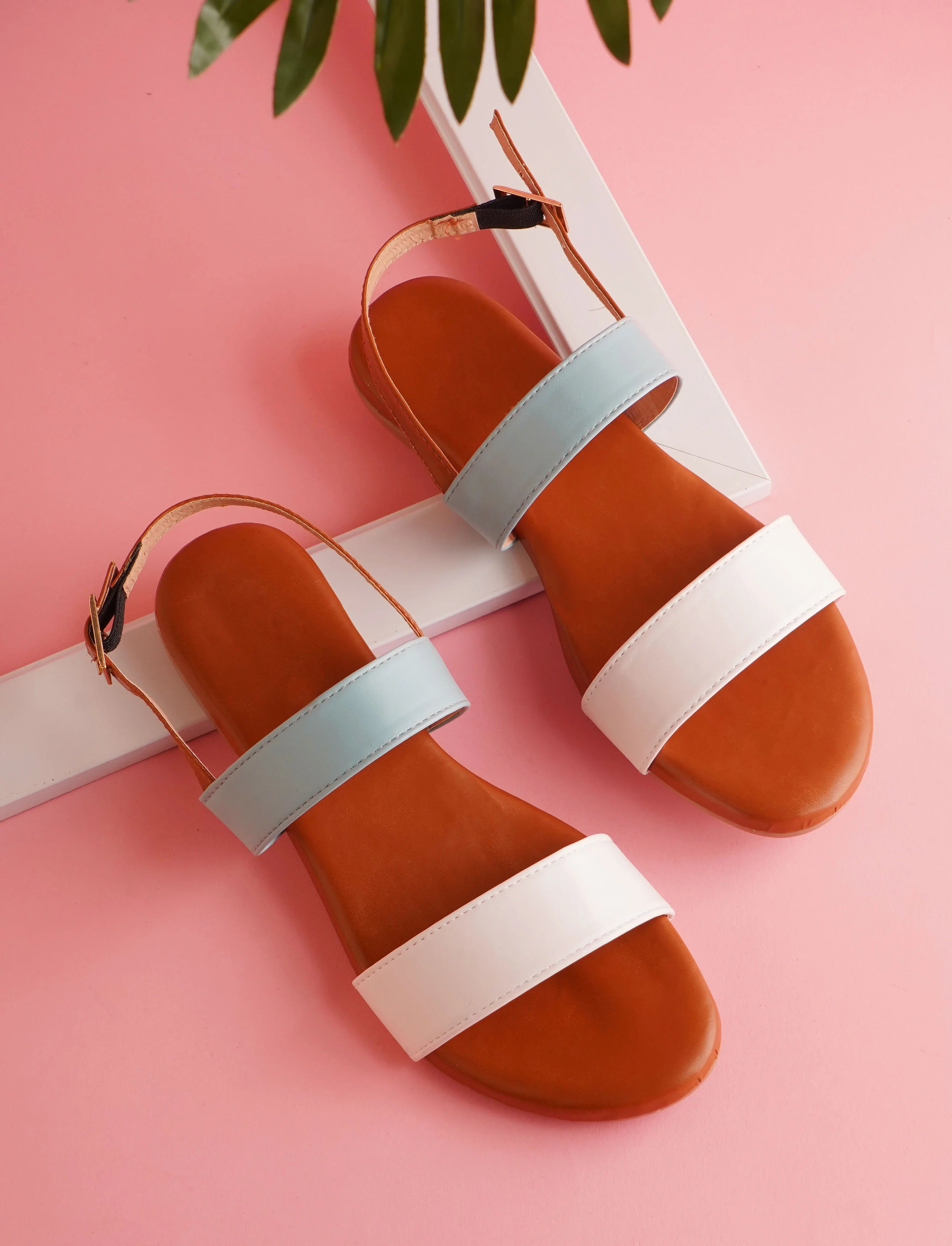 Clean Look Dual Strap Flat Sandals