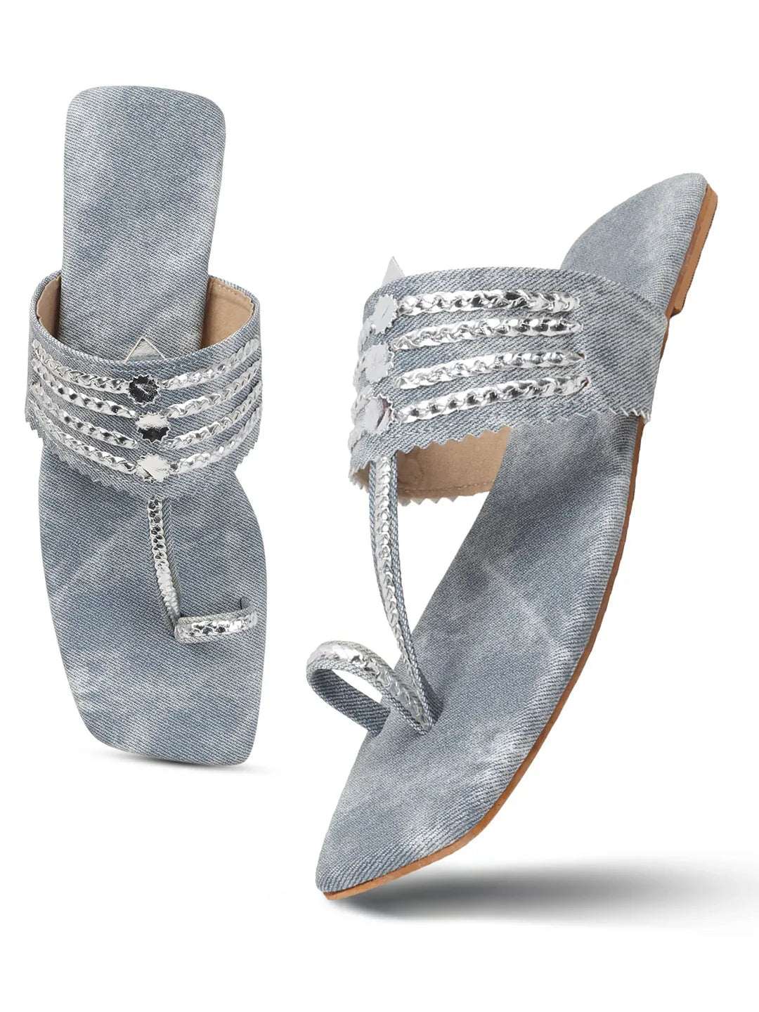 Ethnic Chain Detail Flats