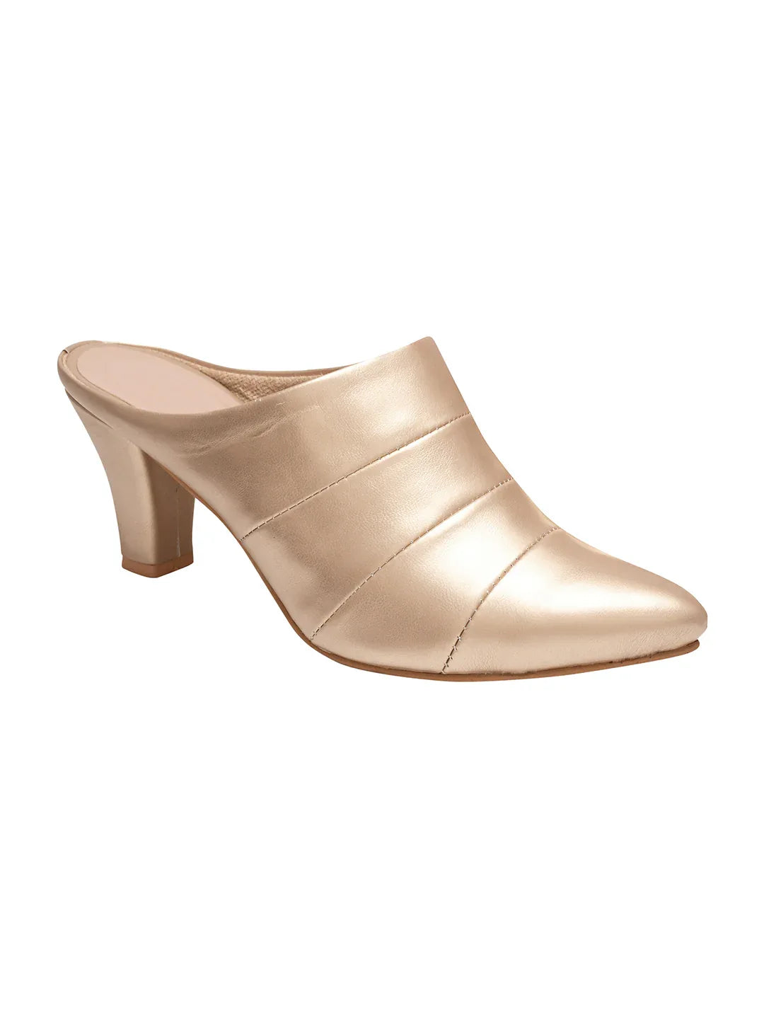 Classic Point Block Heel Mules