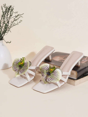 Elegant Floral Strap Sandals