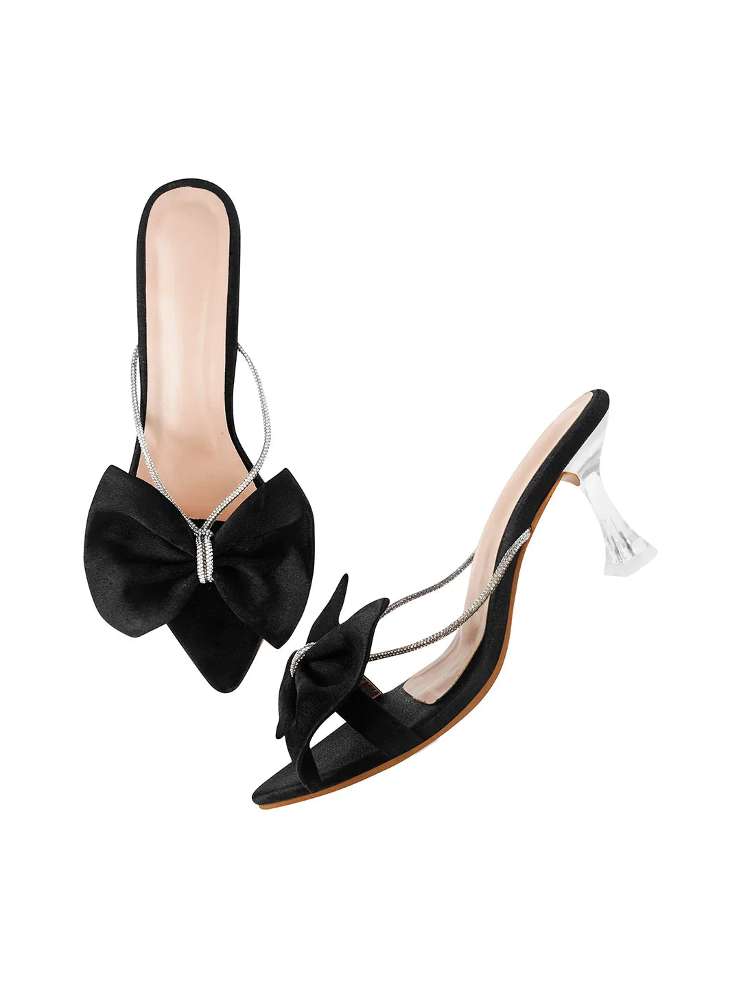 Satin Bow Statement Heels