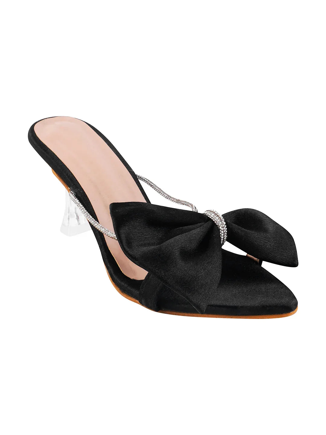 Satin Bow Statement Heels