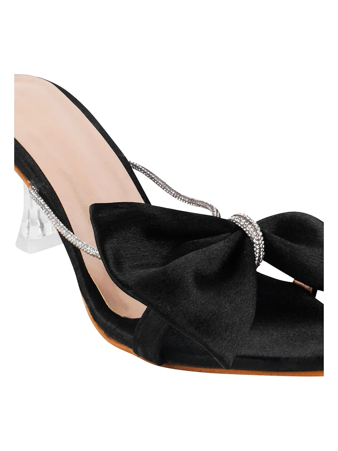 Satin Bow Statement Heels