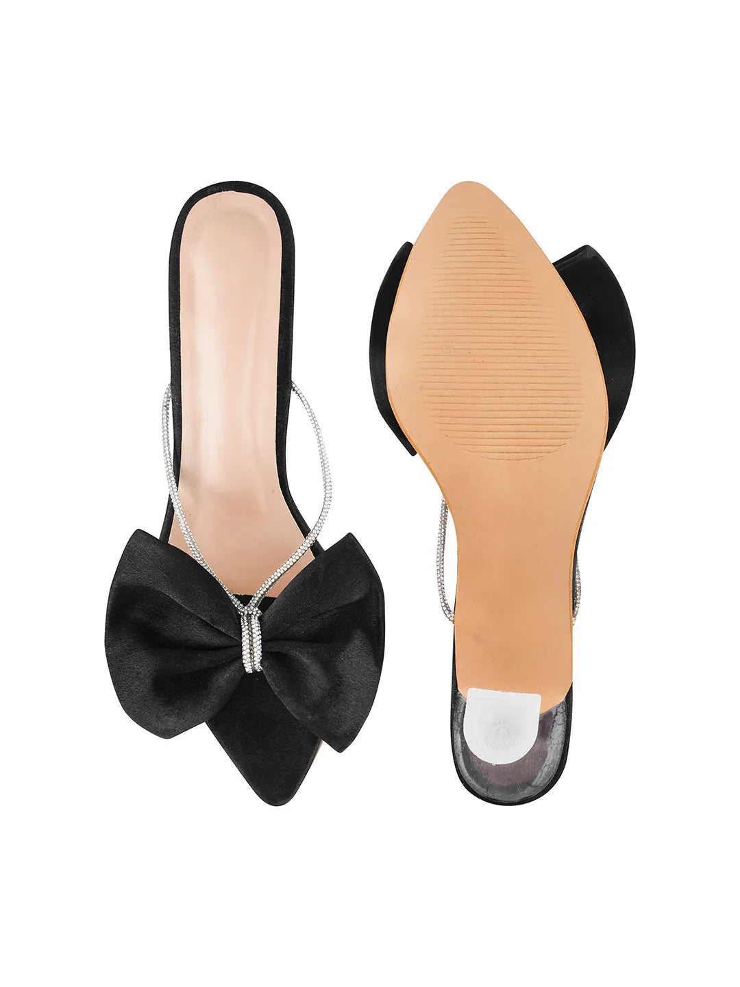 Satin Bow Statement Heels