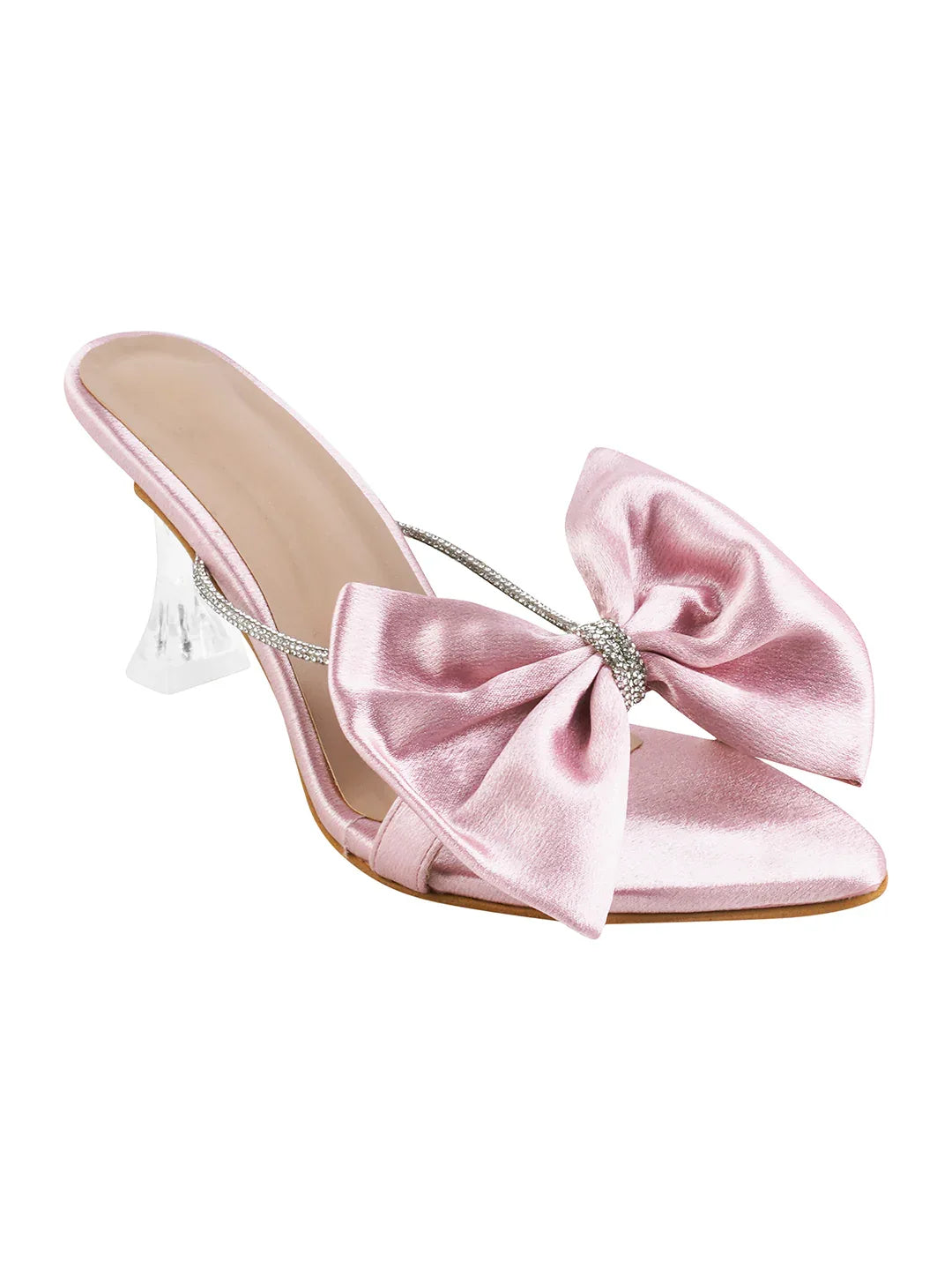 Satin Bow Statement Heels