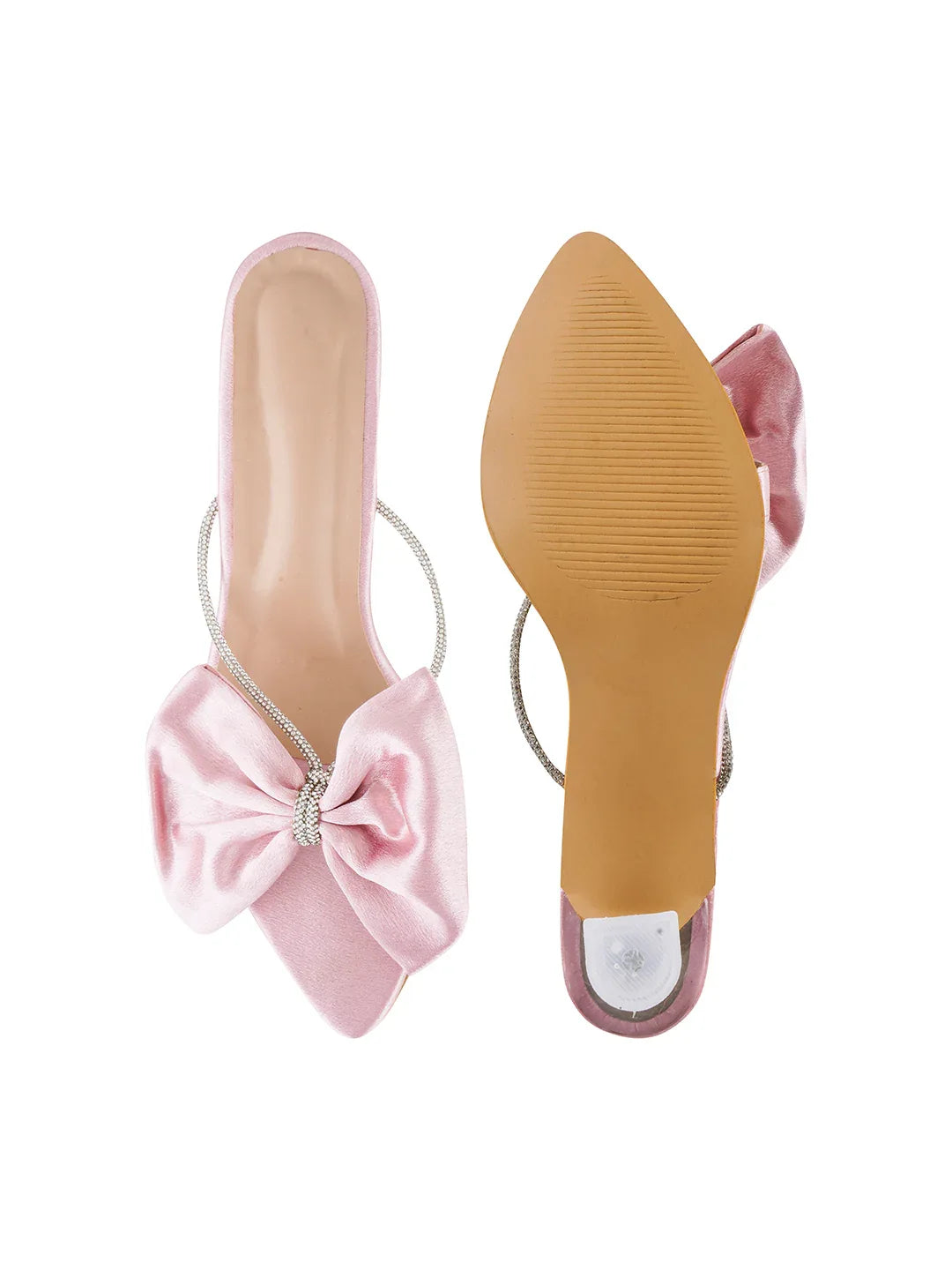 Satin Bow Statement Heels