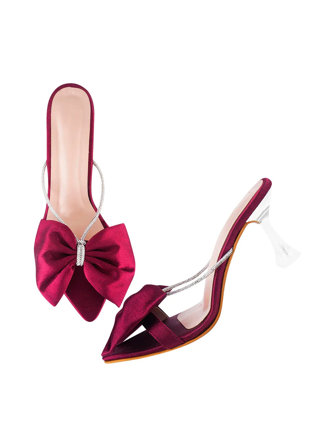 Satin Bow Statement Heels