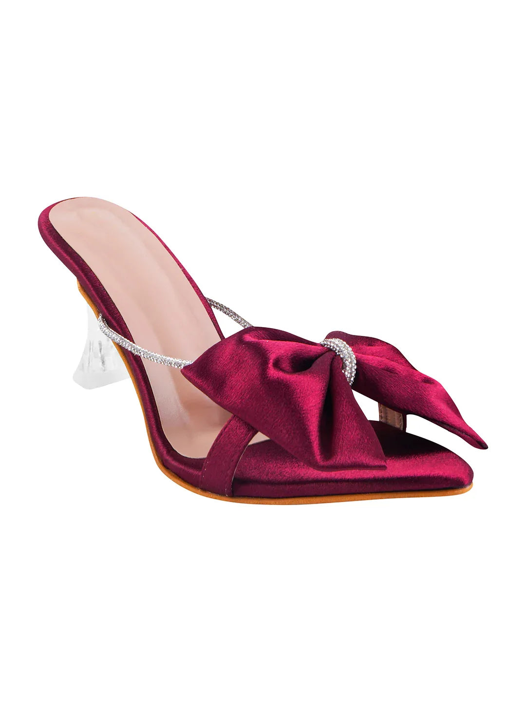 Satin Bow Statement Heels