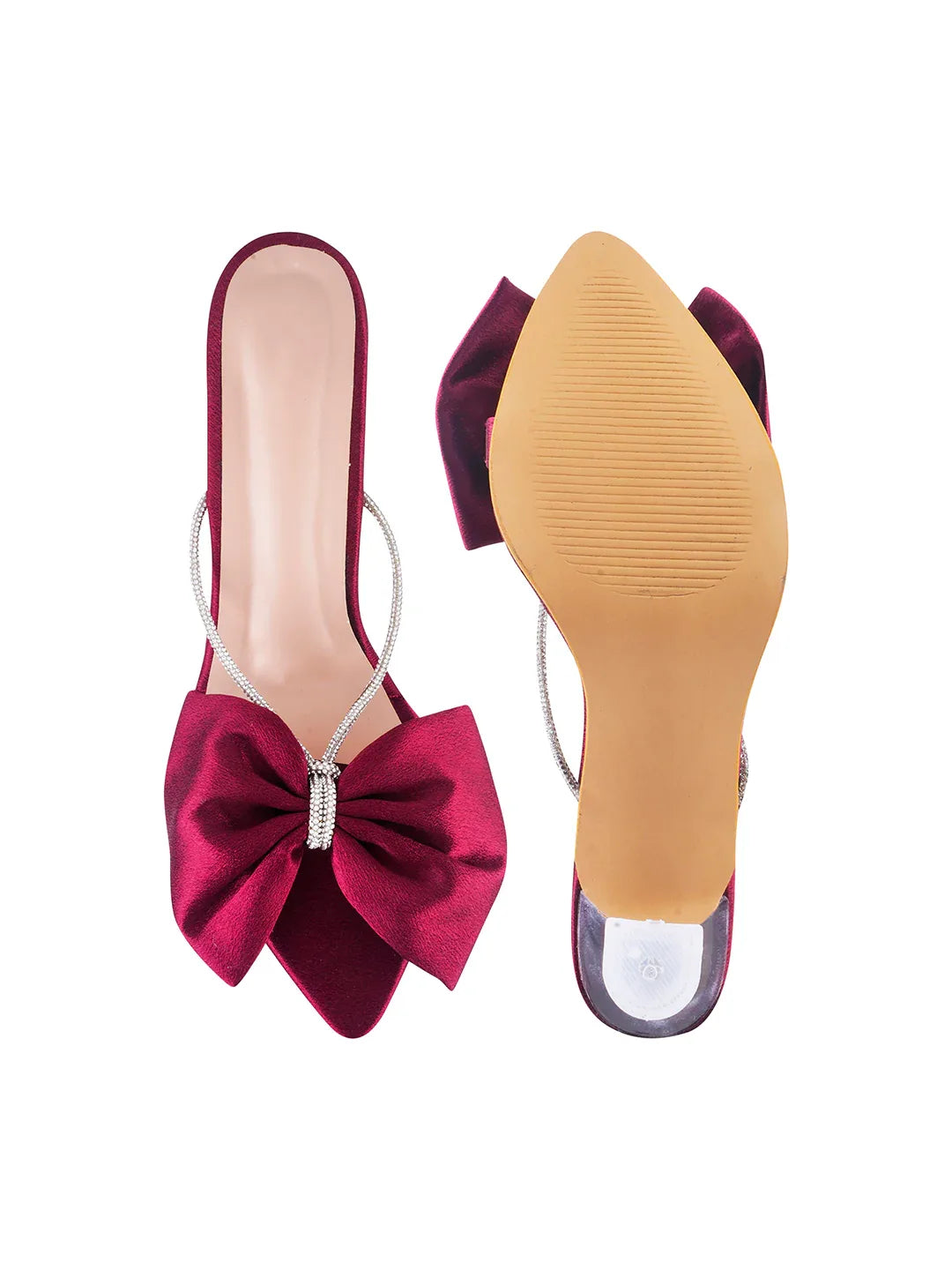 Satin Bow Statement Heels